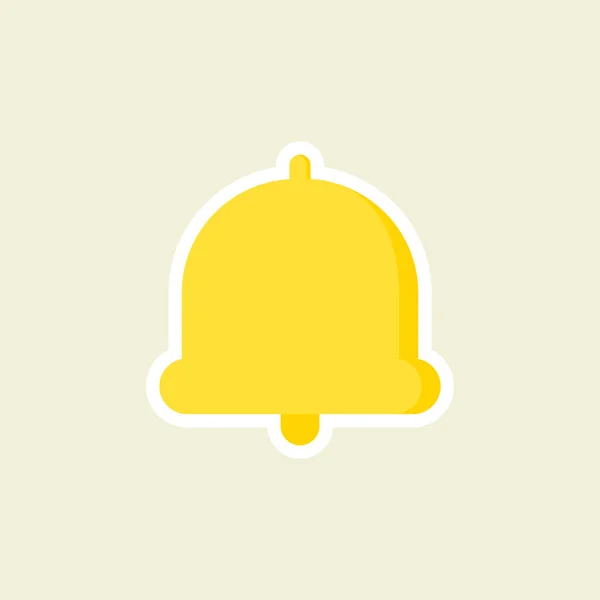 Kawaii Ręka Dzwonek Płaski Projekt Wszystkiego Najlepszego Alarm Przypominający Emoji — Wektor stockowy