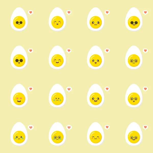 Gekochtes Gesundes Essen Emoji Emoticon Sammlung Zeichentrickfiguren Für Kinder Malbuch — Stockvektor
