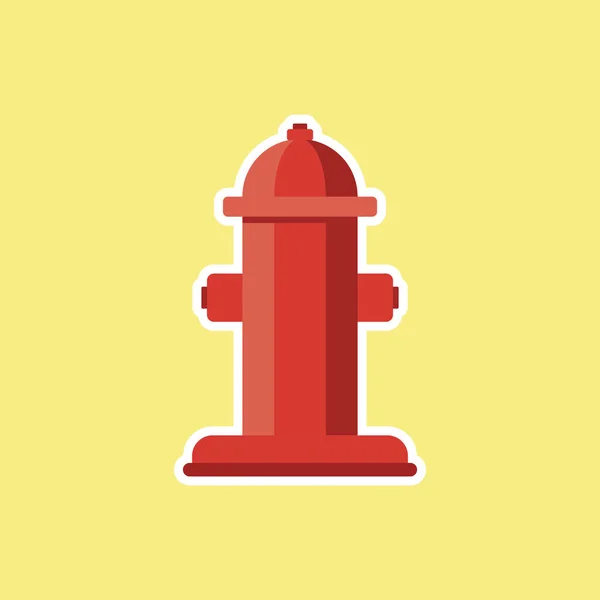 Brand Hydrant Icoon Platte Design Stijl Brandkraan Eenvoudig Logo Modern — Stockvector