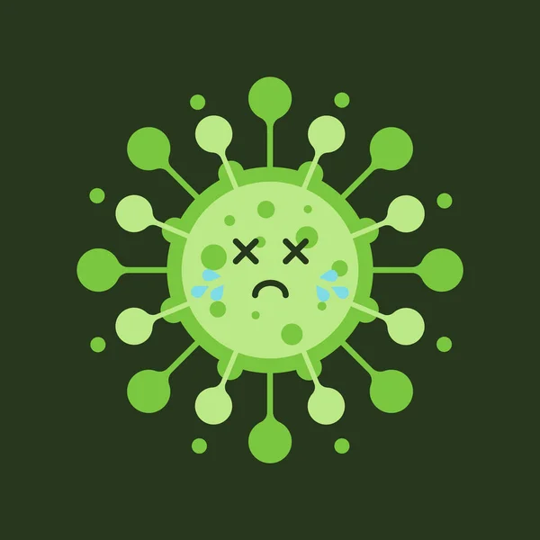 Персонажи Мультфильма Corona Virus Цветном Фоне Pathogen Respiratory Coronavirus 2019 — стоковый вектор