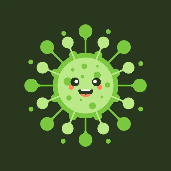 Personajes Dibujos Animados Del Virus Corona Sobre Fondo Color Coronavirus — Vector de stock