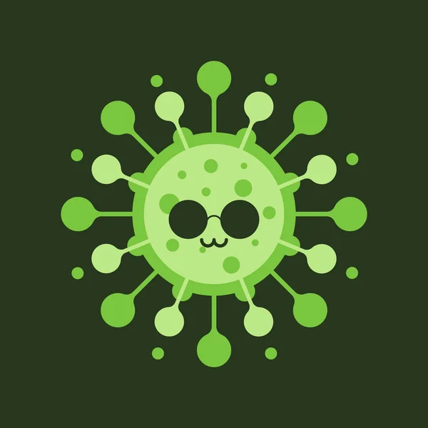 Personajes Dibujos Animados Del Virus Corona Sobre Fondo Color Coronavirus — Vector de stock