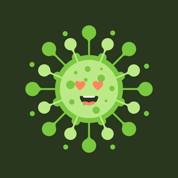 Карикатурні Персонажі Corona Virus Кольоровому Тлі Pathogen Respiratory Coronavirus 2019 — стоковий вектор