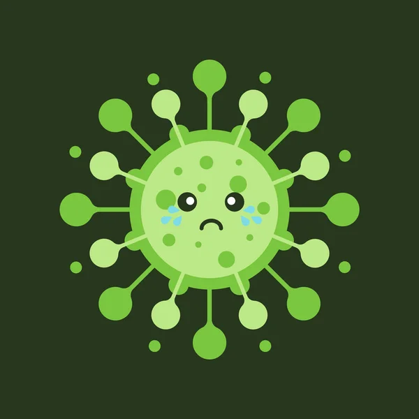 Corona Virus Zeichentrickfiguren Auf Farbigem Hintergrund Pathogen Respiratorische Coronavirus 2019 — Stockvektor