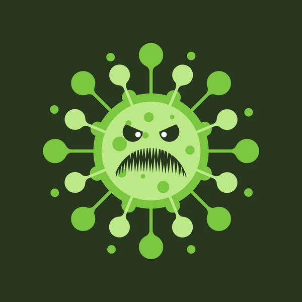 Corona Virus Stripfiguren Kleurachtergrond Pathogeen Respiratoire Coronavirus 2019 Ncov Uit — Stockvector