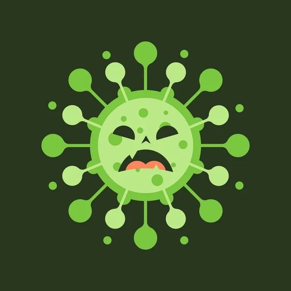 Personajes Dibujos Animados Del Virus Corona Sobre Fondo Color Coronavirus — Vector de stock