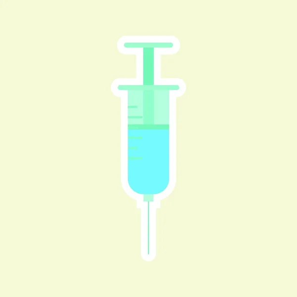 Syringe Vector Flat Cartoon Illustration Icon Design Syringe Medical Vaccine — Stock Vector