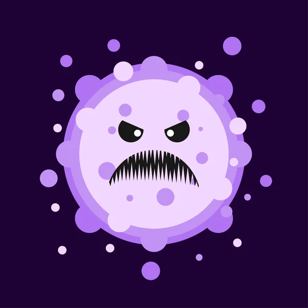 Corona Virus Cartoon Characters Color Background Patógeno Respiratório Coronavirus 2019 —  Vetores de Stock