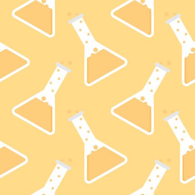 Kimyasal şişe dikişsiz şablon vektör çizimi