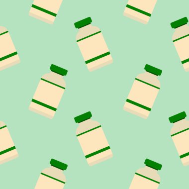 Eczane, ilaç, tıp, tıp, bilim, laboratuvar, sağlık hizmetleri, düz tasarım vektör çizimi için aşı, ilaç veya ilaçsız kalıp kullanılabilir