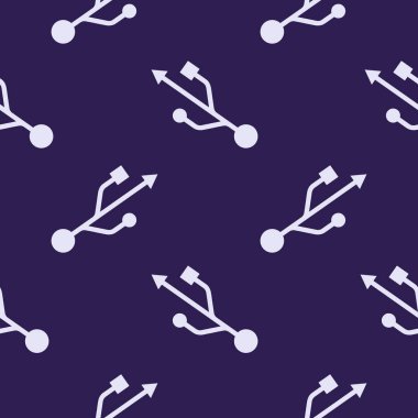 USB flash disk sembolü. Vektör İllüstrasyonu. usb flaş diski dikişsiz desen vektör çizimi