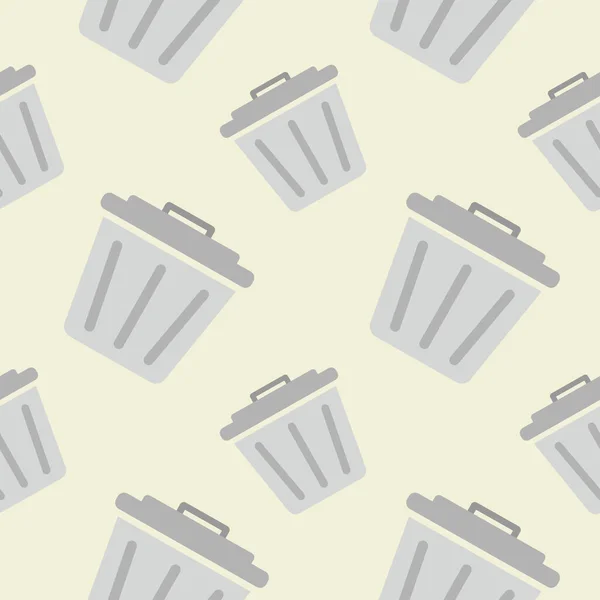 Çöp Tenekesi Çöp Kutusu Simgesi Arkaplanı Pürüzsüz Çöp Kovası Çizimi — Stok Vektör