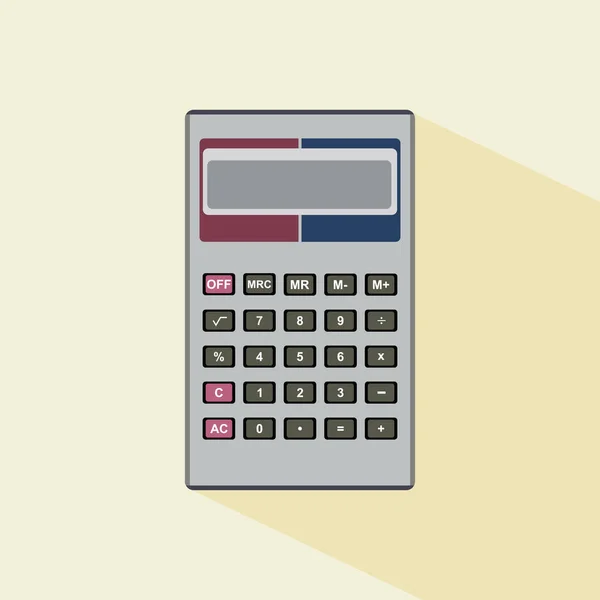 Ikona Barevné Kalkulačky Izolovaná Barevném Pozadí Vektorová Ilustrace Elektronická Kalkulačka — Stockový vektor