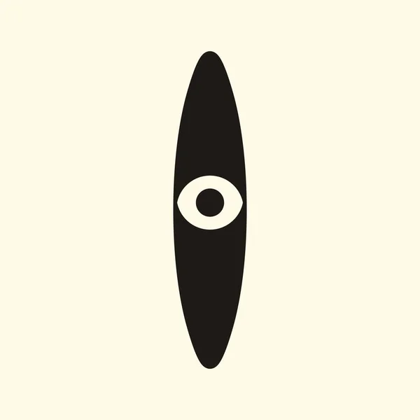 Иконка Глаза Тонкая Линия Веб Мобильных Современный Минималистичный Плоский Дизайн — стоковый вектор