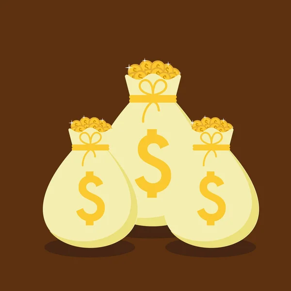 紙幣だ 現金だ フラットスタイルベクトルイラスト お金の節約とお金のバッグ漫画のアイコンデザイン — ストックベクタ