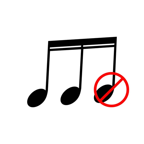 Немає Звуку Або Піктограми Музики Ізольований Нюх Попереджувальна Ілюстрація Тримайте — стоковий вектор