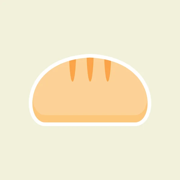 Chleb Płaski Wzór Wektor Ilustracji Można Wykorzystać Logo Piekarnia Ciasta — Wektor stockowy