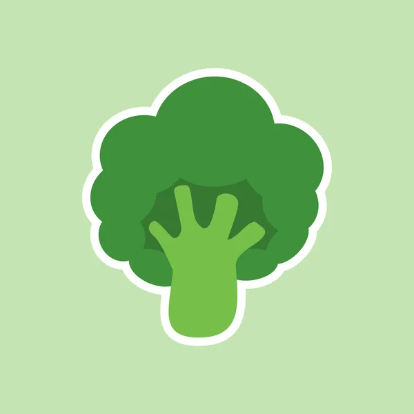Broccoli Vegetable Fresh Farm Healthy Food Broccoli Cabbage Icon Set — Stock Vector