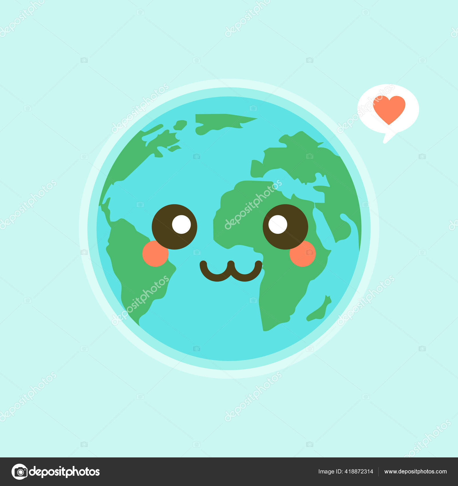 Cute Funny World Earth Emoji Showing Emotions Colorful Characters Vector  Stock Vector Image by ©diplograma #418872314