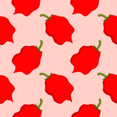 Carolina Biçici en sıcak kırmızı biberli, dikişsiz desen. Maskot olarak kullanılabilir, logo, web, baskı illüstrasyonu, mutfak, restoran, mutfak için mükemmeldir..