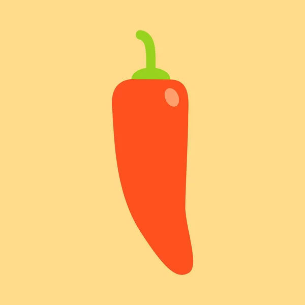 Hot Red Chili Jalapeno Pepper Icon Set Latar Belakang Warna - Stok Vektor