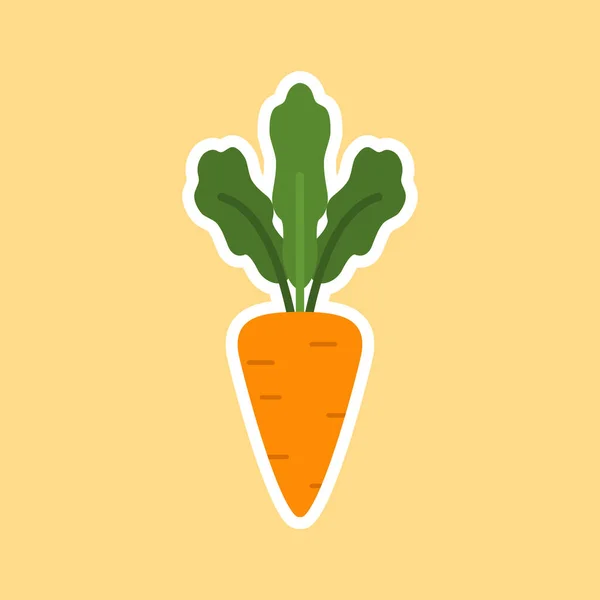 Carrot Vector Icon Carrot Icon Isolated Color Background Veg Icon — Stock Vector