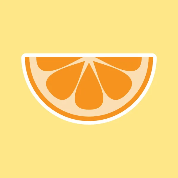 Slice Orange Fruit Vector Illustration — Stock Vector
