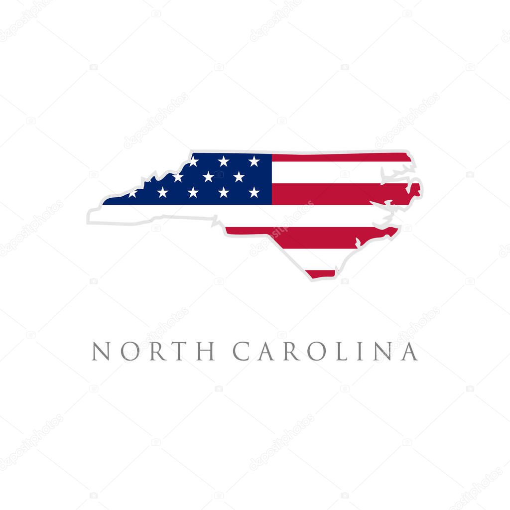 Shape of South Carolina state map with American flag. vector illustration. can use for united states of America indepenence day, nationalism, and patriotism illustration. USA flag design