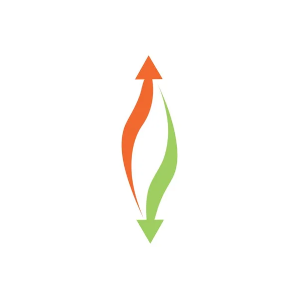 Flechas Logotipo Plantilla Vector Icono Ilustración Diseño — Archivo Imágenes Vectoriales