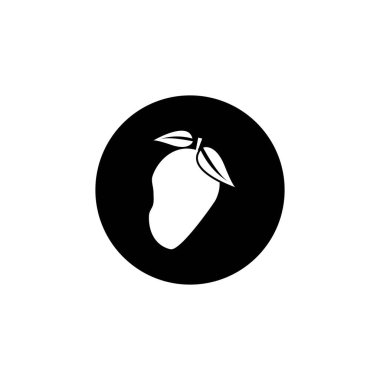 Mango düz stil. Mango vektör logosu. Mango simgesi
