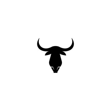 Boğa baş logo vektör simge illüstrasyon tasarımı 