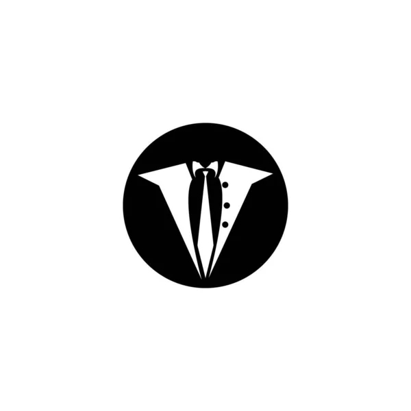 Esmoquin Logo Plantilla Vector Icono Ilustración Diseño — Archivo Imágenes Vectoriales
