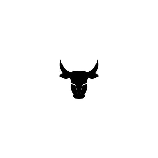 Bull Head Logo Vector Icon Illustration Design — Stock Vector