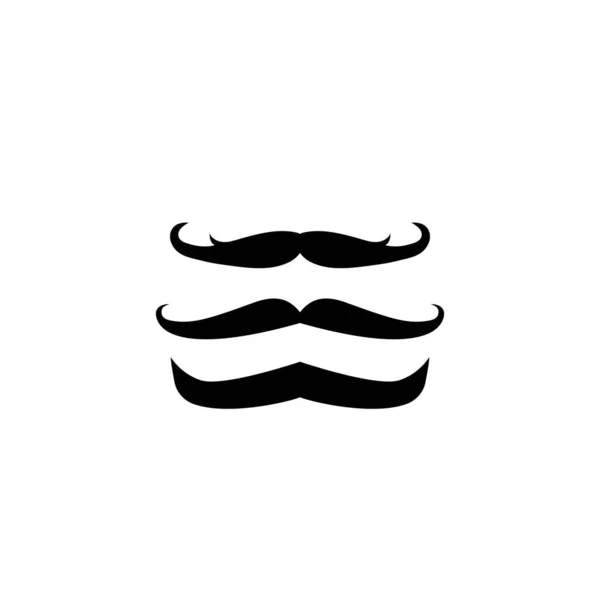 Moustache Logo Plantilla Vector Icono — Archivo Imágenes Vectoriales
