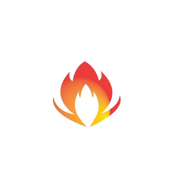 Fogo Chama Logotipo Modelo Vetor Ícone Óleo Gás Energia Logotipo — Vetor de Stock