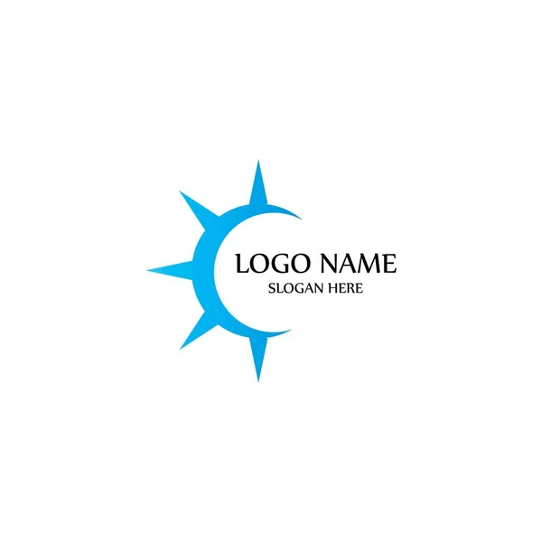 Kompass Logo Template Vektor Symbol Illustration Design — Stockvektor