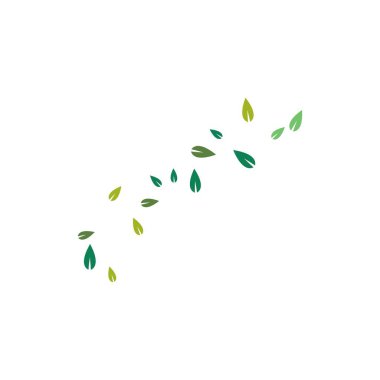 Ağaç yaprağı vektör logosu tasarımı, çevre dostu kavram.