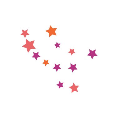 Soyut yıldız kümesi arka plan şablon vektör çizim deseni