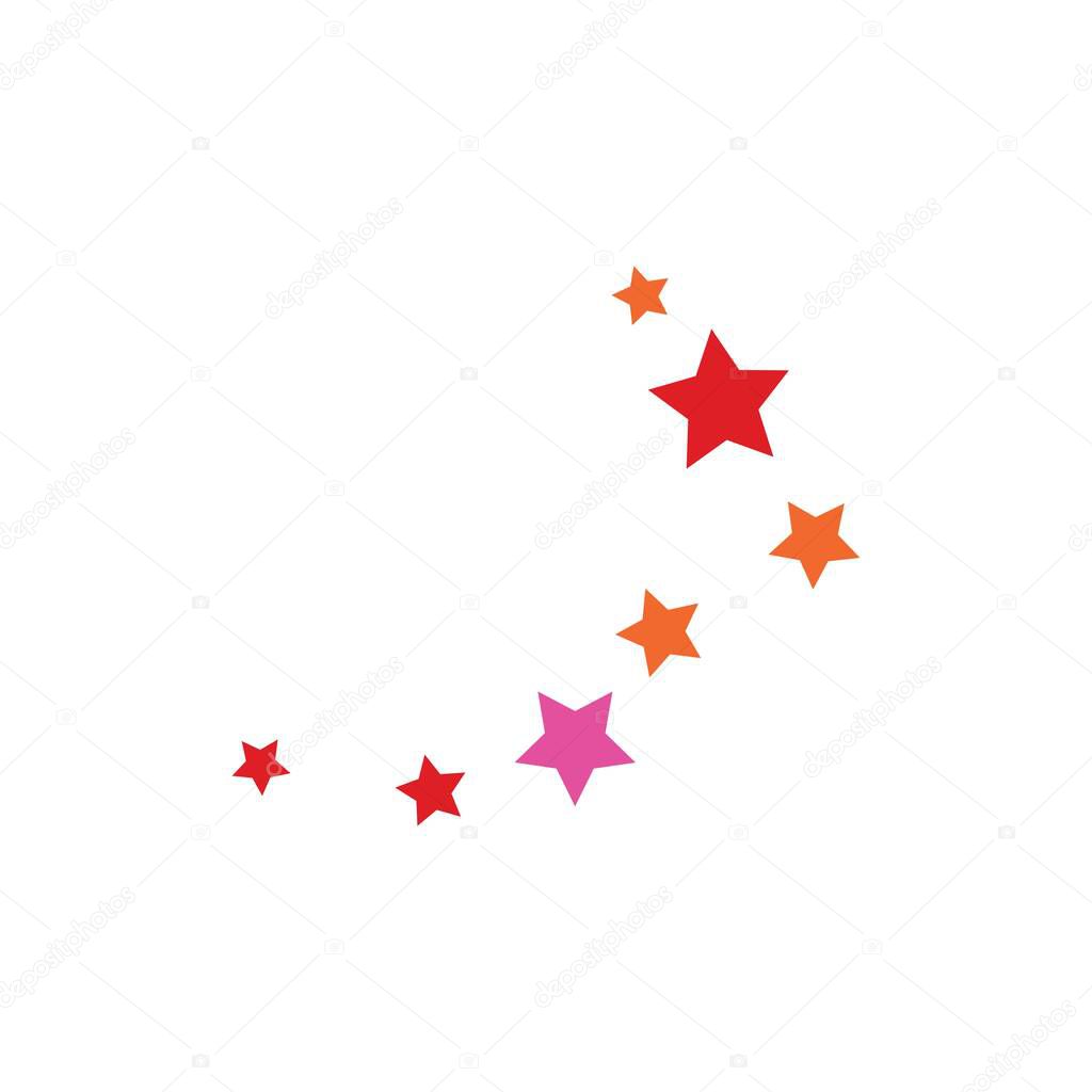 set of abstract stars background template vector illustration desig