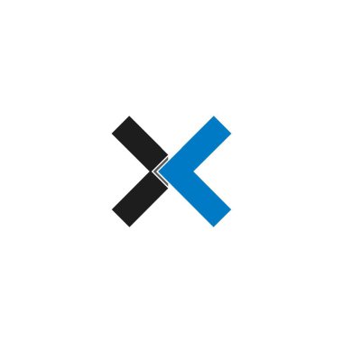 X Harfi Logo Şablonu vektör simgesi tasarımı