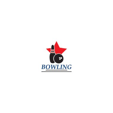 Bowling logoları, bowling amblemleri ve bowling logosu tasarım elementleri.