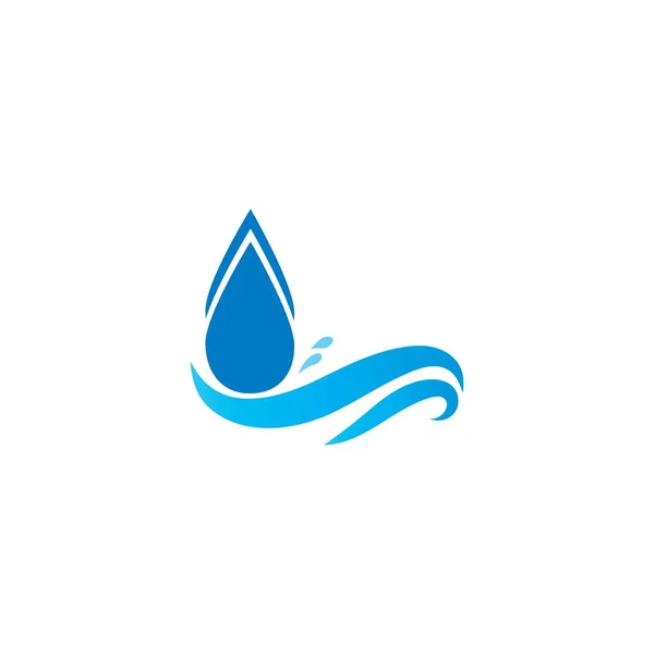 Ola Agua Símbolo Icono Logo Plantilla Vector — Archivo Imágenes Vectoriales