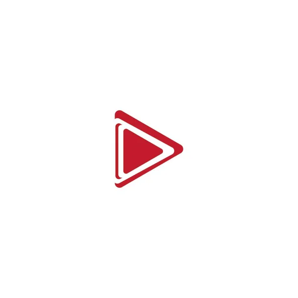 Riproduci File Multimediale Logo Design Template Vector — Vettoriale Stock