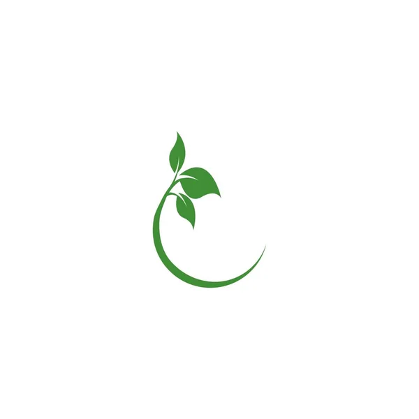 Diseño Plantilla Logotipo Hoja Árbol Ecológico — Archivo Imágenes Vectoriales