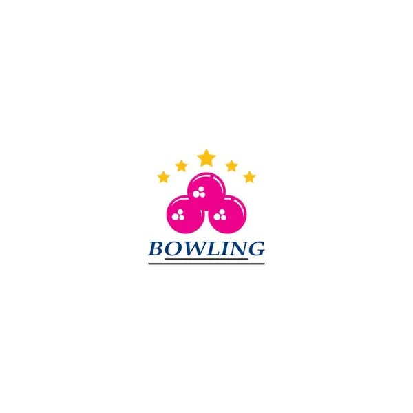 Vector Set Von Bowlinglogos Bowlinglogos Und Bowlinglogodesign Elementen — Stockvektor