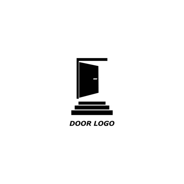Conjunto Logotipo Puerta Plantilla Vector Icono Ilustración Diseño — Vector de stock