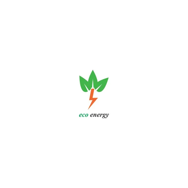Дизайн Векторной Иконки Логотипа Эко Энергии — стоковый вектор