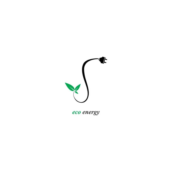 Eco Energy Logo Szablon Ikona Ilustracja Projekt Wektor — Wektor stockowy