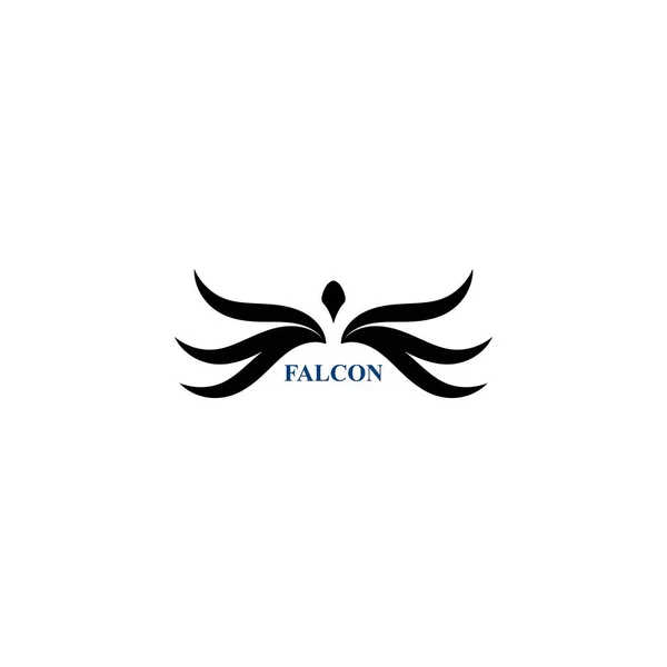 Falcon Wing Logo Template Vetor Ícone Design — Vetor de Stock