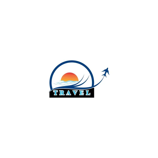 Travel Logo Vector Icon Template Design — Stock Vector